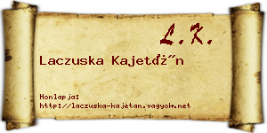 Laczuska Kajetán névjegykártya